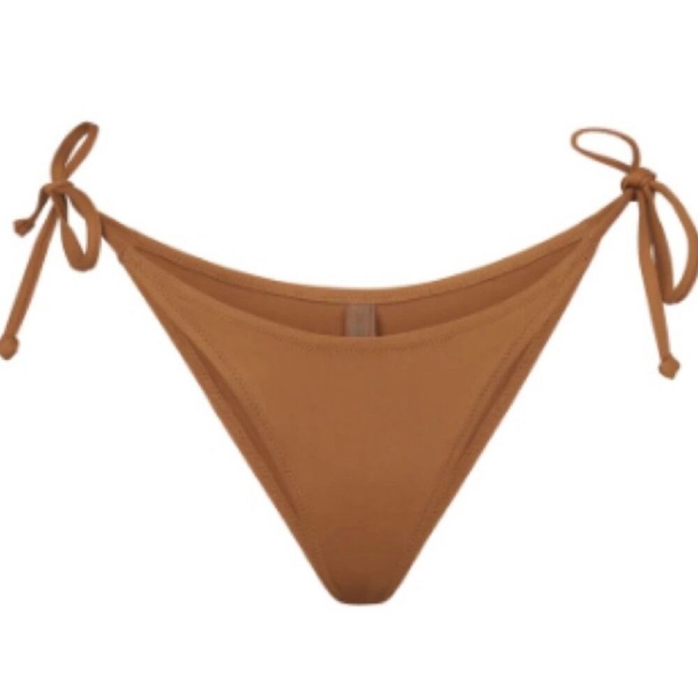 NWT Skims‎ Dipped Tie Bikini Bottoms Almond 3X